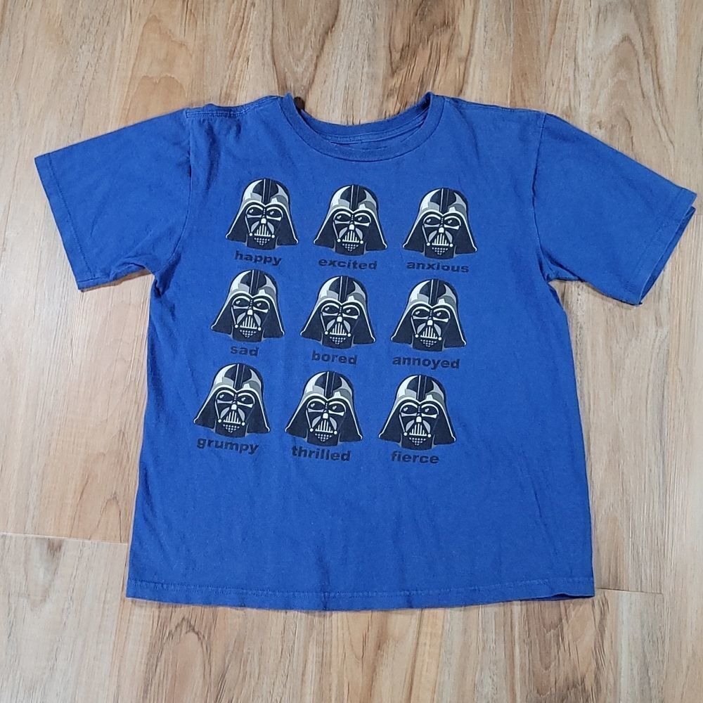 🧡Star Wars Blue Darth Vader Moods Tshirt Large